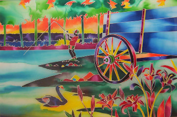 Fishing Hole King 30x40 Original Painting - Ron Mondz Fishing Hole King 30x40 Original Painting - Ron Mondz