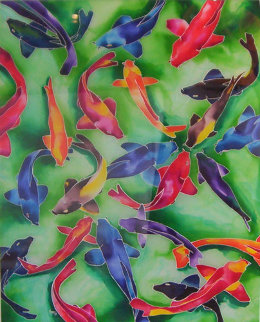 Dance of the Koi 40x30 Original Painting - Ron Mondz Dance of the Koi 40x30 Original Painting - Ron Mondz