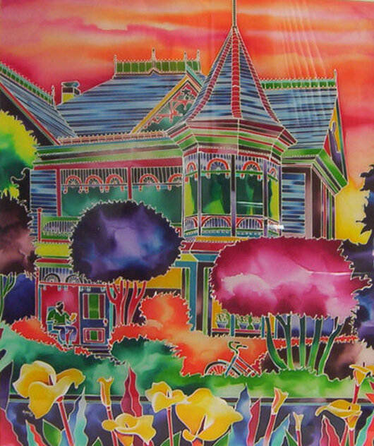 Gingerbread House 1993 - 40x30 Huge - Florida Original Painting by Ron Mondz