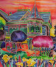 Gingerbread House 1993 - 40x30 Huge - Florida Original Painting by Ron Mondz - 0