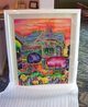 Gingerbread House 1993 - 40x30 Huge - Florida Original Painting by Ron Mondz - 1