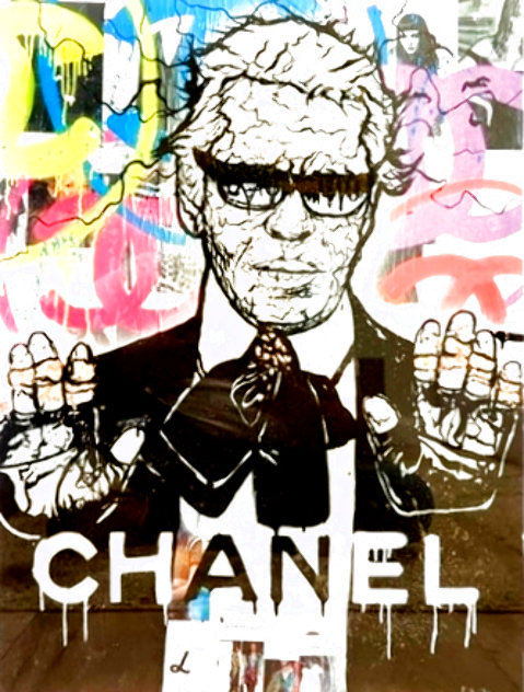 Lagerfeld Chanel AP 2015 Embellished Limited Edition Print by Alec Monopoly