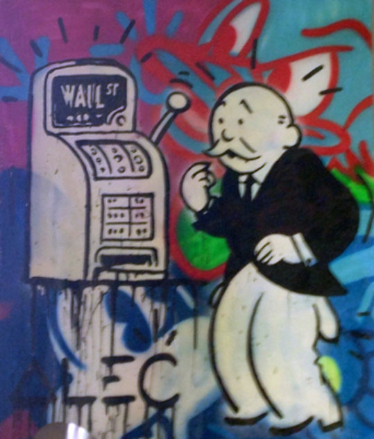 Wall Street Machine 2012 48x36 Original Painting by Alec Monopoly