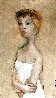 Portrait of the Girl 1960 28x20 Original Painting by Jose Montanes - 0