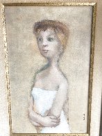 Portrait of the Girl 1960 28x20 Original Painting by Jose Montanes - 1