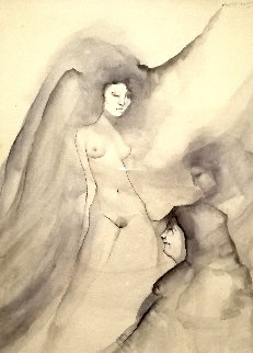 Self Portrait 1982 50x53 Watercolor - Victoria Montesinos Self Portrait 1982 50x53 Watercolor - Victoria Montesinos