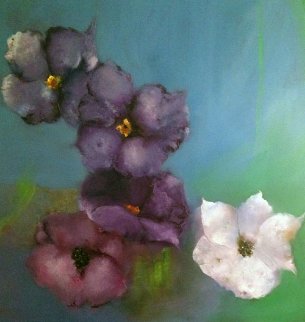 Untitled Flowers 64x64 Original Painting - Victoria Montesinos Untitled Flowers 64x64 Original Painting - Victoria Montesinos