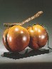 Double Nectarine Bronze Sculpture 1994 22 in Sculpture by Luis Montoya and Leslie Ortiz - 1