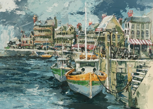 Brittany Cove, French Seaport Limited Edition Print by Wayland Moore