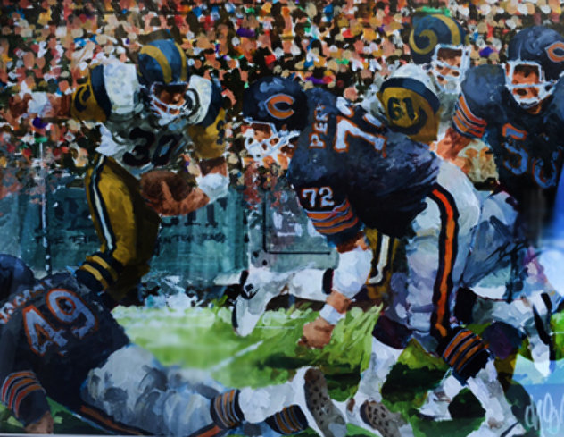 Chicago Bears NFC Championship Game, Set of 2 Watercolors 1986 20x16 Watercolor by Wayland Moore