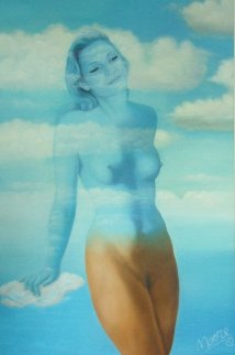 MMM (Moss, Magritte, Moore) 2017 71x45 Super Huge Original Painting - Gabriella Moore MMM (Moss, Magritte, Moore) 2017 71x45 Super Huge Original Painting - Gabriella Moore