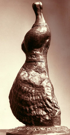 Standing Girl Shell Skirt Bronze Sculpture 7 in Sculpture - Henry Moore
