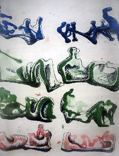 Untitled Lithograph 1967 Limited Edition Print - Henry Moore Untitled Lithograph 1967 Limited Edition Print - Henry Moore