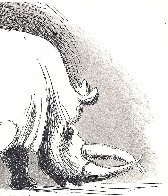 Rhinoceros's Head 1982 Limited Edition Print by Henry Moore - 0 Rhinoceros's Head 1982 Limited Edition Print by Henry Moore - 0