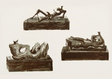 Three Reclining Figures  1976 Limited Edition Print - Henry Moore