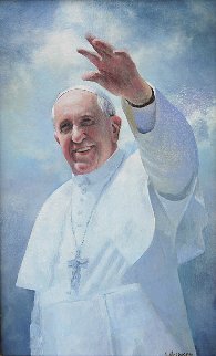 Pope Francis 2016 31x38 Original Painting - Victor Mordasov Pope Francis 2016 31x38 Original Painting - Victor Mordasov