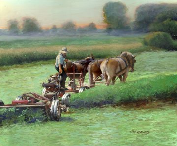 Early Morning 2015 31x27 Original Painting - Victor Mordasov Early Morning 2015 31x27 Original Painting - Victor Mordasov