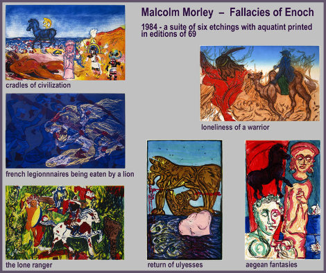 Fallacies of Enoch Suite of 6 Etchings - 1984 Limited Edition Print - Malcolm Morley