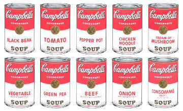 Campbells Soup Cans 1, Suite of 10 Screenprints Limited Edition Print - Sunday B. Morning