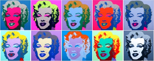 Marilyn Monroe Suite of 10 Silkscreens Limited Edition Print by Sunday B. Morning