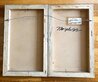 Untitled Diptych 1996 16x20 - Mixed Media on Wood Panel Original Painting by Jim Morphesis - 5