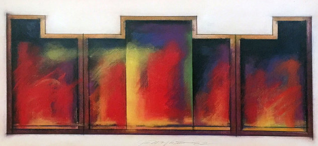 Colmar Variation #23 Pastel 1982 42x28 Huge Works on Paper (not prints) by Jim Morphesis