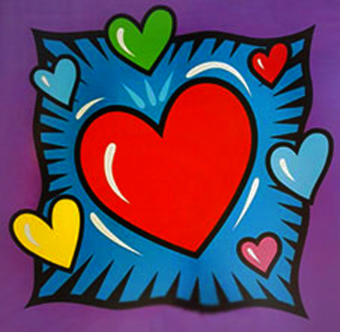 I Love You Hearts 2006 Limited Edition Print by Burton Morris