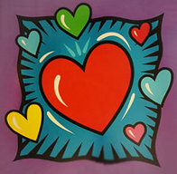 I Love You Hearts 2006 Limited Edition Print by Burton Morris - 1 I Love You Hearts 2006 Limited Edition Print by Burton Morris - 1