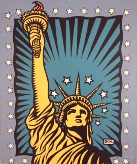Liberty Unique Proof 2002 Limited Edition Print - Burton Morris Liberty Unique Proof 2002 Limited Edition Print - Burton Morris
