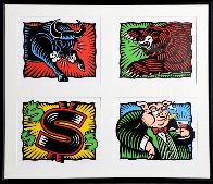 Herd on the Street Suite of 4  1998 Limited Edition Print by Burton Morris - 6