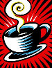 Coffee Cup Red  1998 Limited Edition Print by Burton Morris - 0