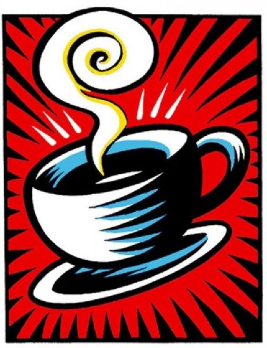 Coffee Cup State II 2000 Limited Edition Print by Burton Morris Coffee Cup State II 2000 Limited Edition Print by Burton Morris
