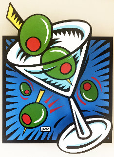 Martini State III (Blue) 2000 Limited Edition Print - Burton Morris Martini State III (Blue) 2000 Limited Edition Print - Burton Morris