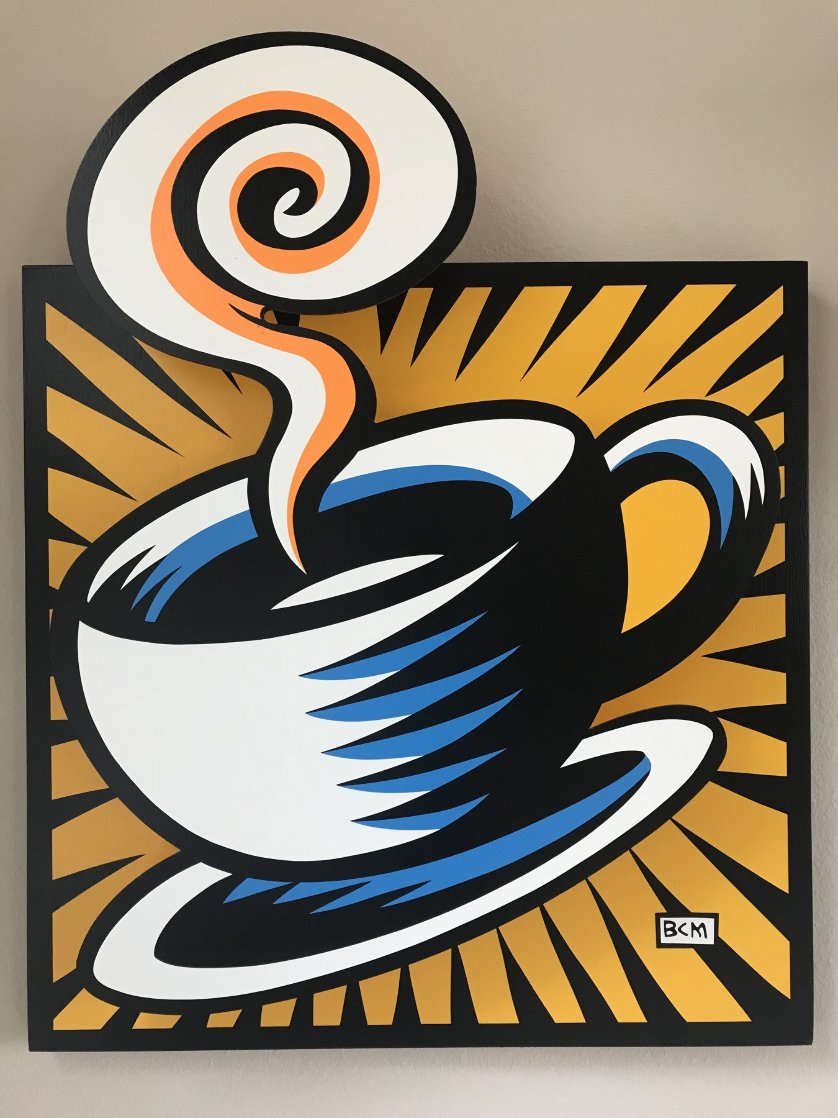 Coffee Cup State III Yellow 2001 Limited Edition Print by Burton Morris Coffee Cup State III Yellow 2001 Limited Edition Print by Burton Morris