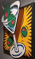 Martini 3-D 1999 30x24 3-D on Wood Original Painting by Burton Morris - 1 Martini 3-D 1999 30x24 3-D on Wood Original Painting by Burton Morris - 1