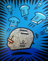 Glitter Toaster 1998 60x48 Huge Original Painting by Burton Morris - 0 Glitter Toaster 1998 60x48 Huge Original Painting by Burton Morris - 0