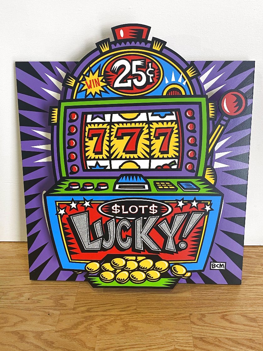 Lucky Slots Tryptych Limited Edition Print by Burton Morris Lucky Slots Tryptych Limited Edition Print by Burton Morris