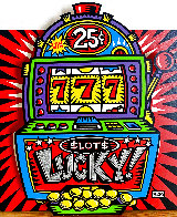 Lucky Slots Triptych 3-D 24x72 Huge Limited Edition Print by Burton Morris - 0