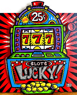Lucky Slots Triptych 3D 24x72 Super Huge Limited Edition Print - Burton Morris Lucky Slots Triptych 3D 24x72 Super Huge Limited Edition Print - Burton Morris
