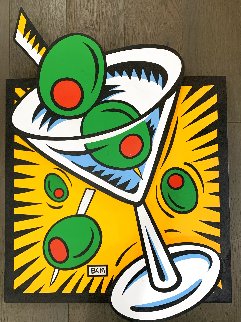 Martini on Wood 1999 30x24 Limited Edition Print - Burton Morris Martini on Wood 1999 30x24 Limited Edition Print - Burton Morris