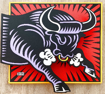 Wall Street Man Pop Out 2006 24x24 - New York - NYC Original Painting - Burton Morris Wall Street Man Pop Out 2006 24x24 - New York - NYC Original Painting - Burton Morris