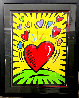 I Love You Hearts 1998 - Huge Original Painting by Burton Morris - 1