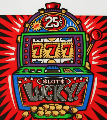Lucky 7s Slot Machine 2007 - Huge Limited Edition Print - Burton Morris