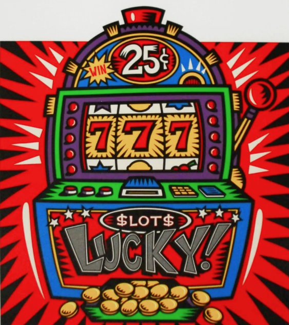 Lucky 7s Slot Machine 2007 - Huge Limited Edition Print by Burton Morris