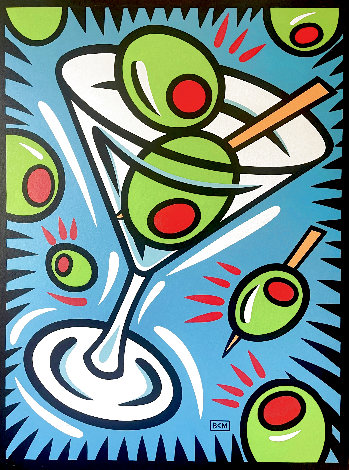 Jacks Martini II 1999 48x36 - Huge Original Painting - Burton Morris