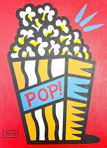 Pop! 2002 16x12 - Signed Twice Original Painting - Burton Morris