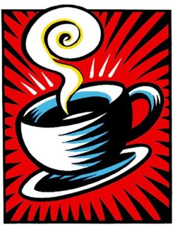 Coffee Cup 1998 Limited Edition Print - Burton Morris Coffee Cup 1998 Limited Edition Print - Burton Morris