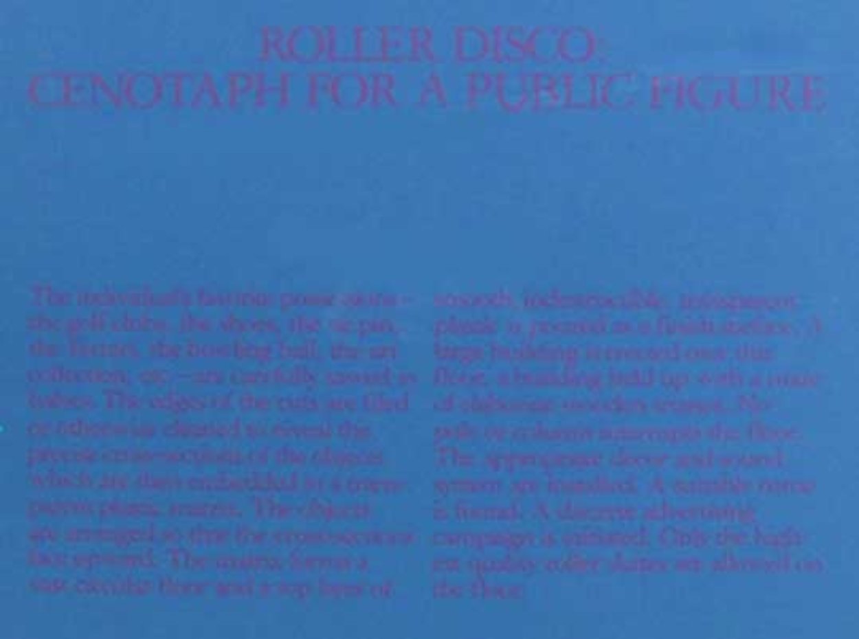 Roller Disco: Cenotaph For a Public Figure Limited Edition Print by Robert Morris