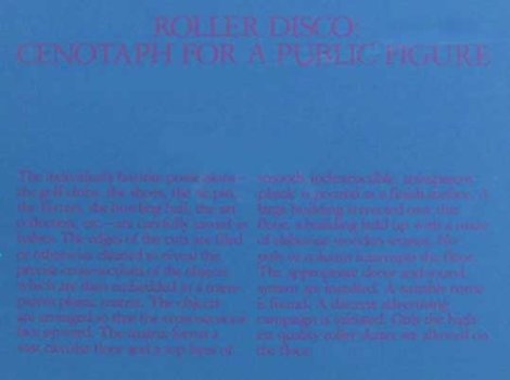 Roller Disco: Cenotaph For a Public Figure Limited Edition Print - Robert Morris
