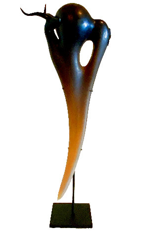 Antelope Pin Unique Glass Sculpture 2001 18 in Sculpture - William Morris